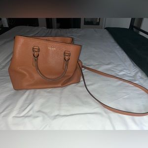 Kate Spade brown pebbled leather crossbody handbag